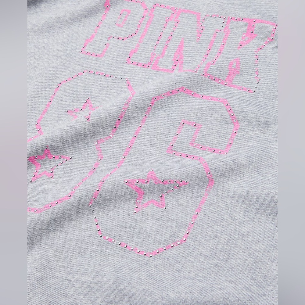 VS PINK IVY FLEECE CAMPUS FULL ZIP HOODIE - Picture 3 of 6